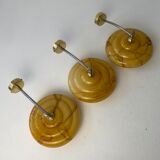Set of 3 vintage wall lamps 1950
