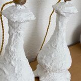 Paire de lampes blanches organiques