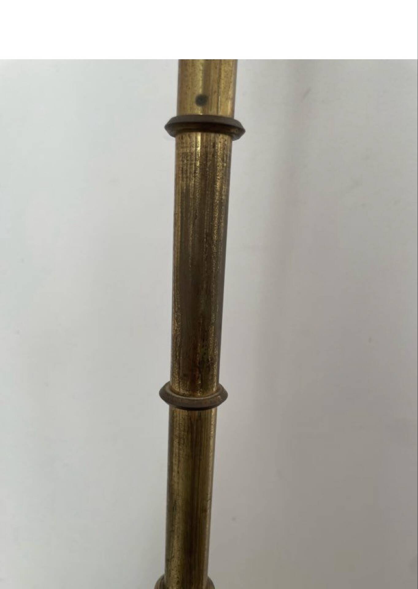 Bronze bamboo floor lamp, 19th century.