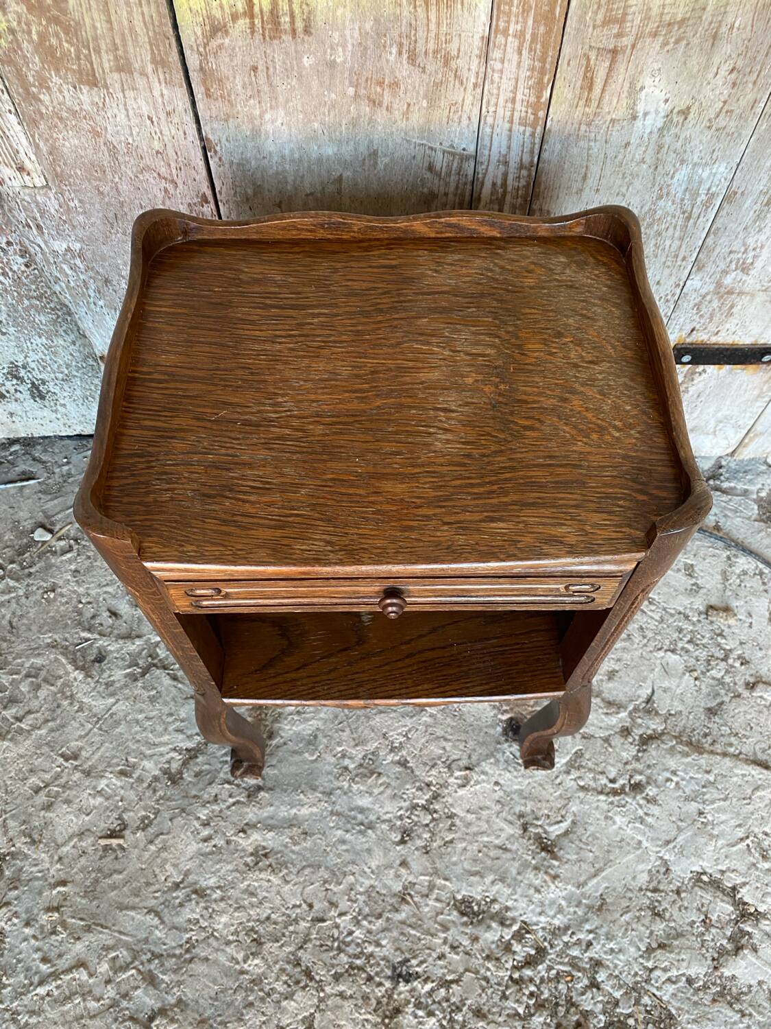 Chevet, table de nuit 1 tiroir, 1 étagère en bois de style Louis XV par Riskoff