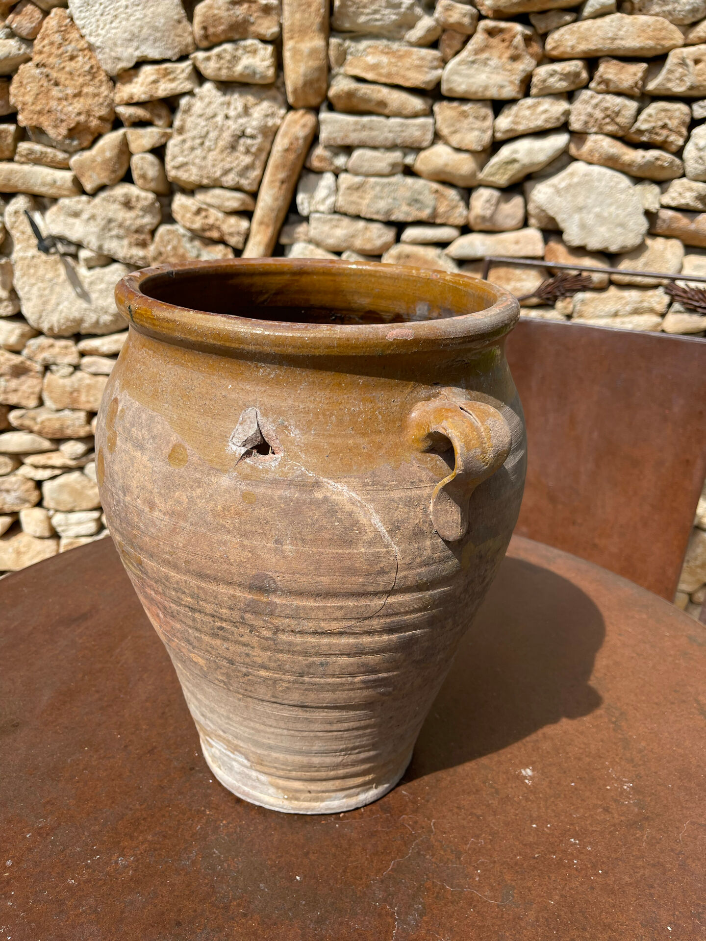 Jarre poterie en terre cuite ancienne