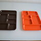 Set of 2 vintage 70's meal trays