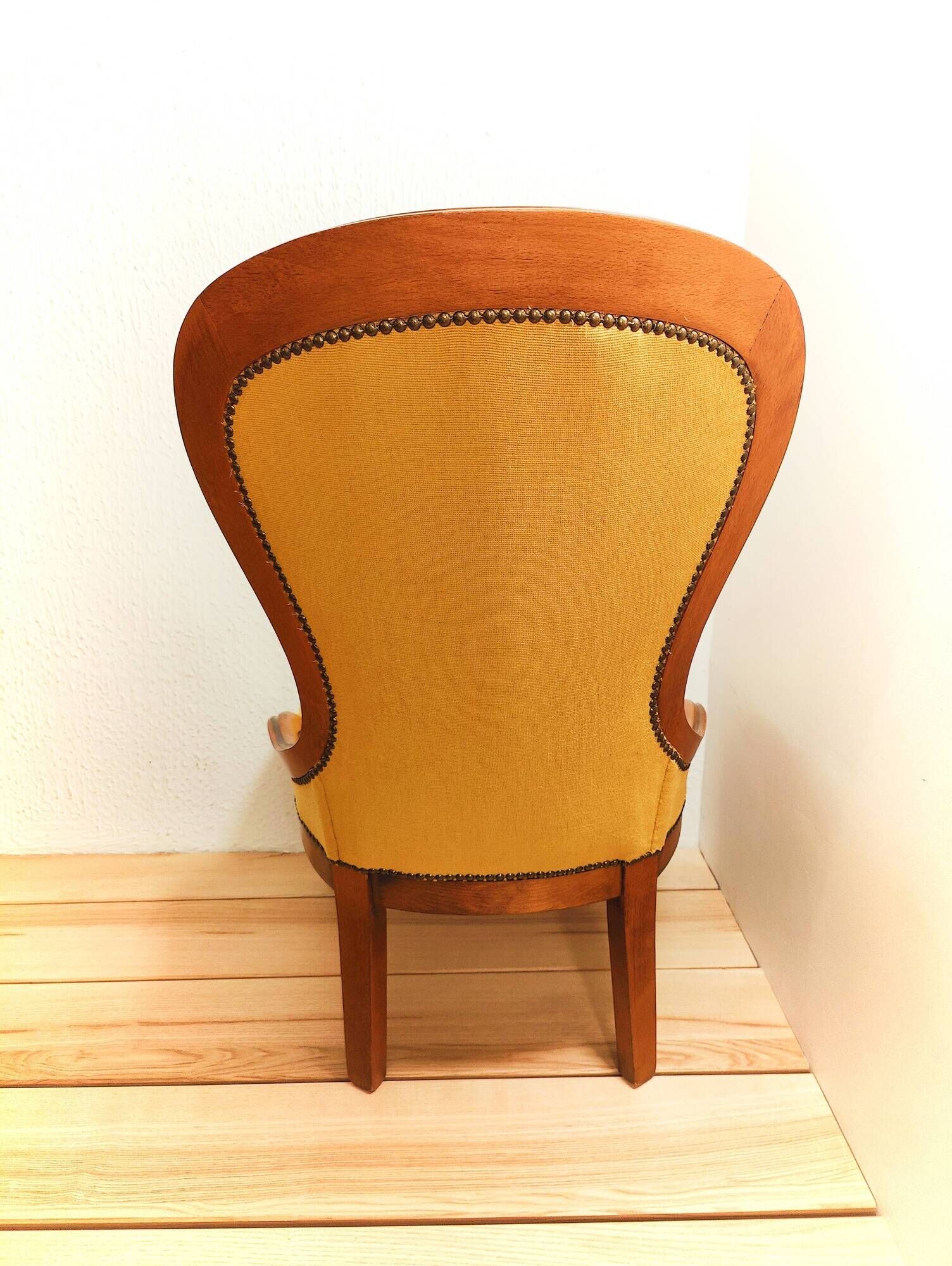 Louis philippe style armchair yellow
