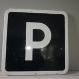 Enamelled plate "parking"