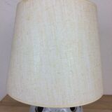 Brutalist ball lamp in openwork ceramic