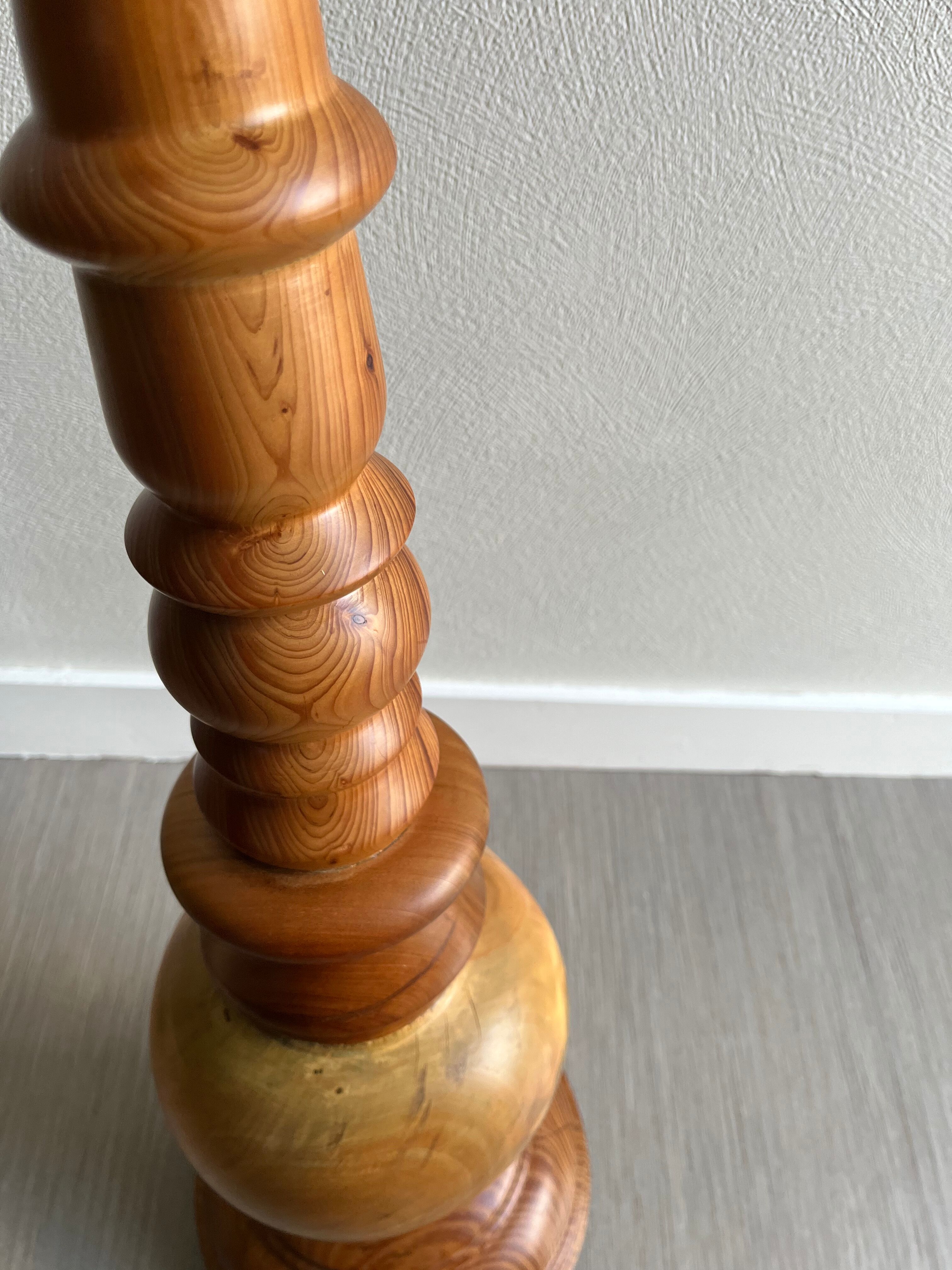 Vintage turned wooden lamp base