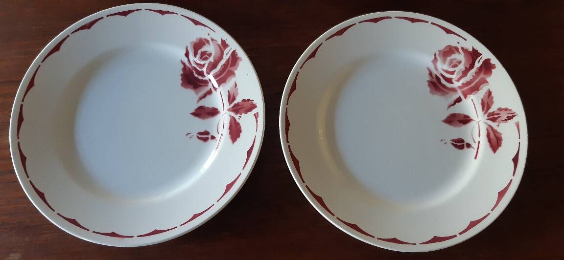 Lot de 6 assiettes à dessert en terre de fer