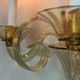 Venetian wall light in gilded Murano glass, circa 1940, set of five available.