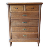 6-drawer chest of drawers in oak