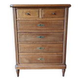 Commode 6 tiroirs en chêne