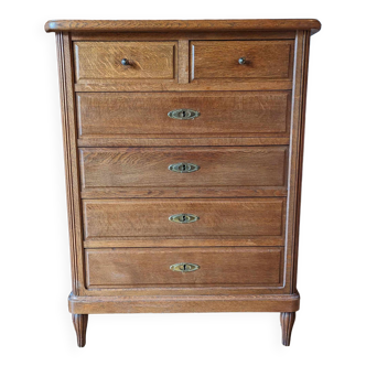 6-drawer chest of drawers in oak