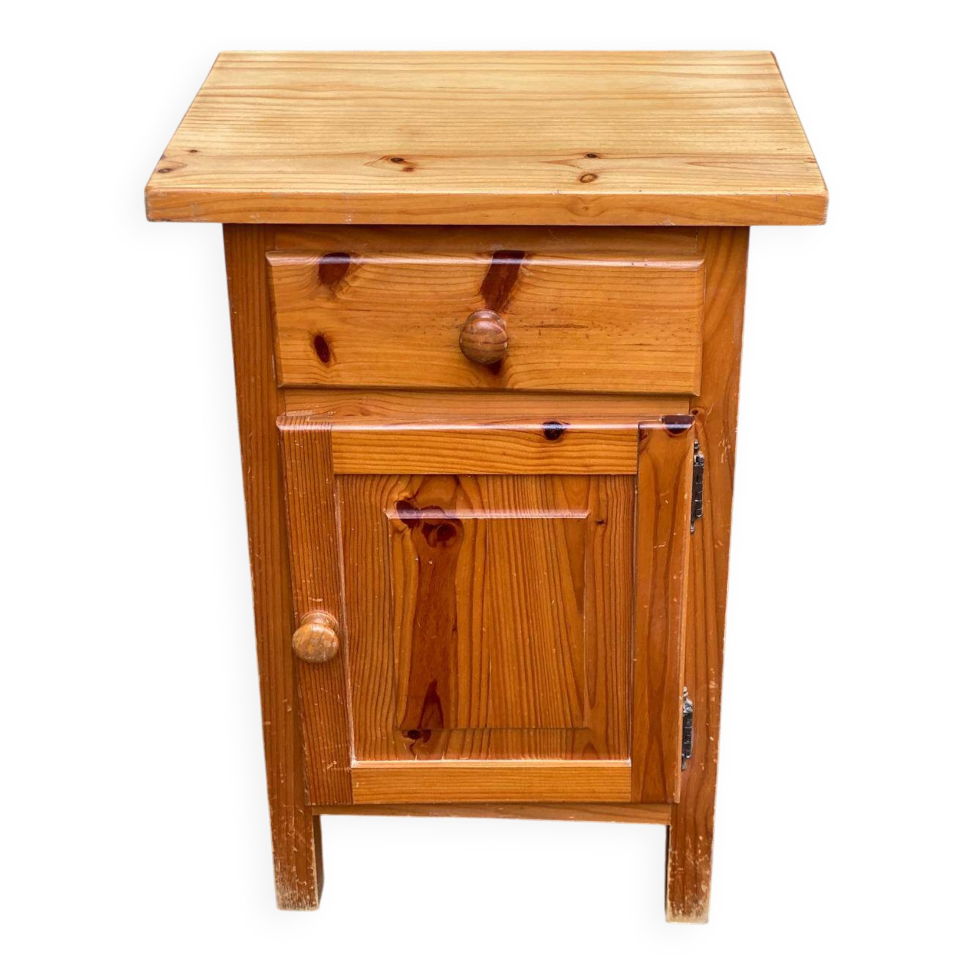 Commode vintage en bois massif des années 80
