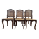 Set of 6 Louis XV chairs in walnut and cane