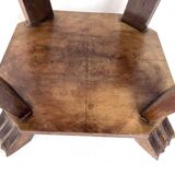 Art Deco side table in wood – sculptural base