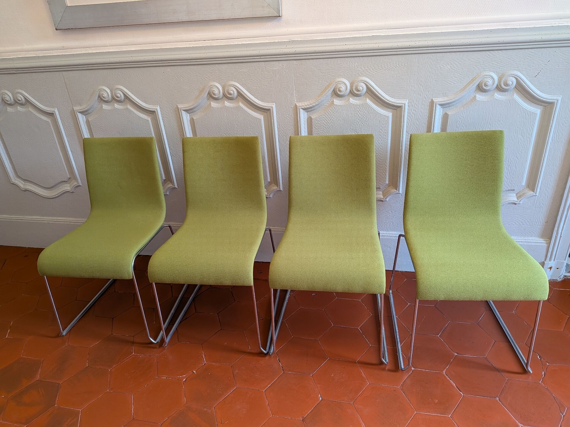 Set of 4 designer chairs by Franzolini for Crassevig