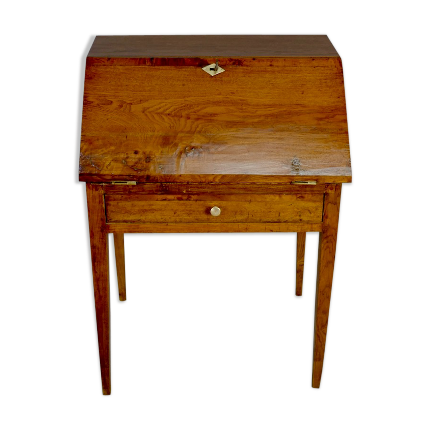 19th century natural wood sloping desk