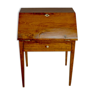 19th century natural wood sloping desk