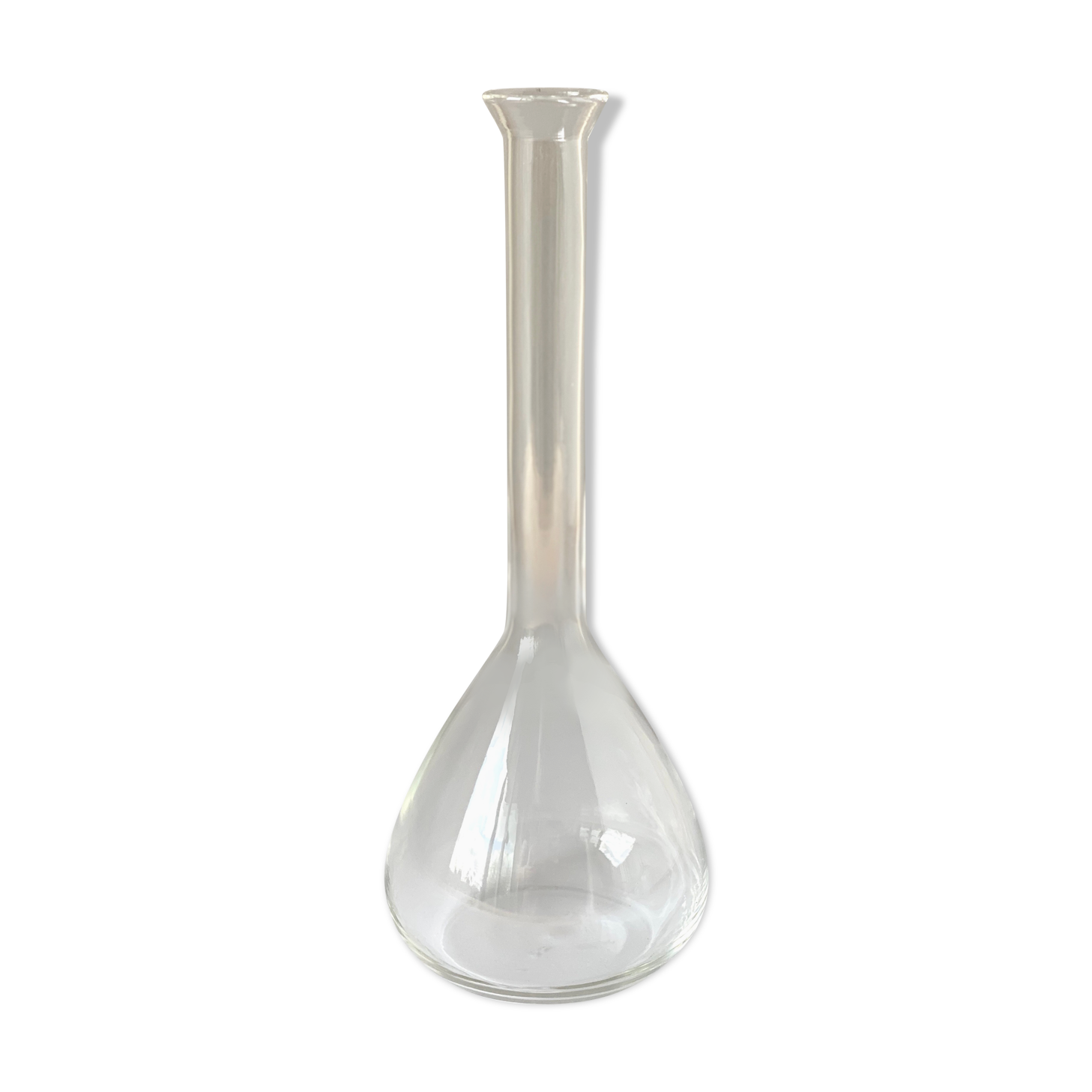 Transparent glass vial vase 28cm
