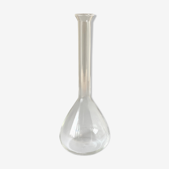 Vase fiole en verre transparent 28cm