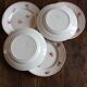 Lot 5 plates Plates Red Flowers Moulin des Loups Richard