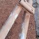 Old wooden fruit harvest market gardener's ladder - 3m65