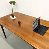 Scandinavian teak dining table, extendable