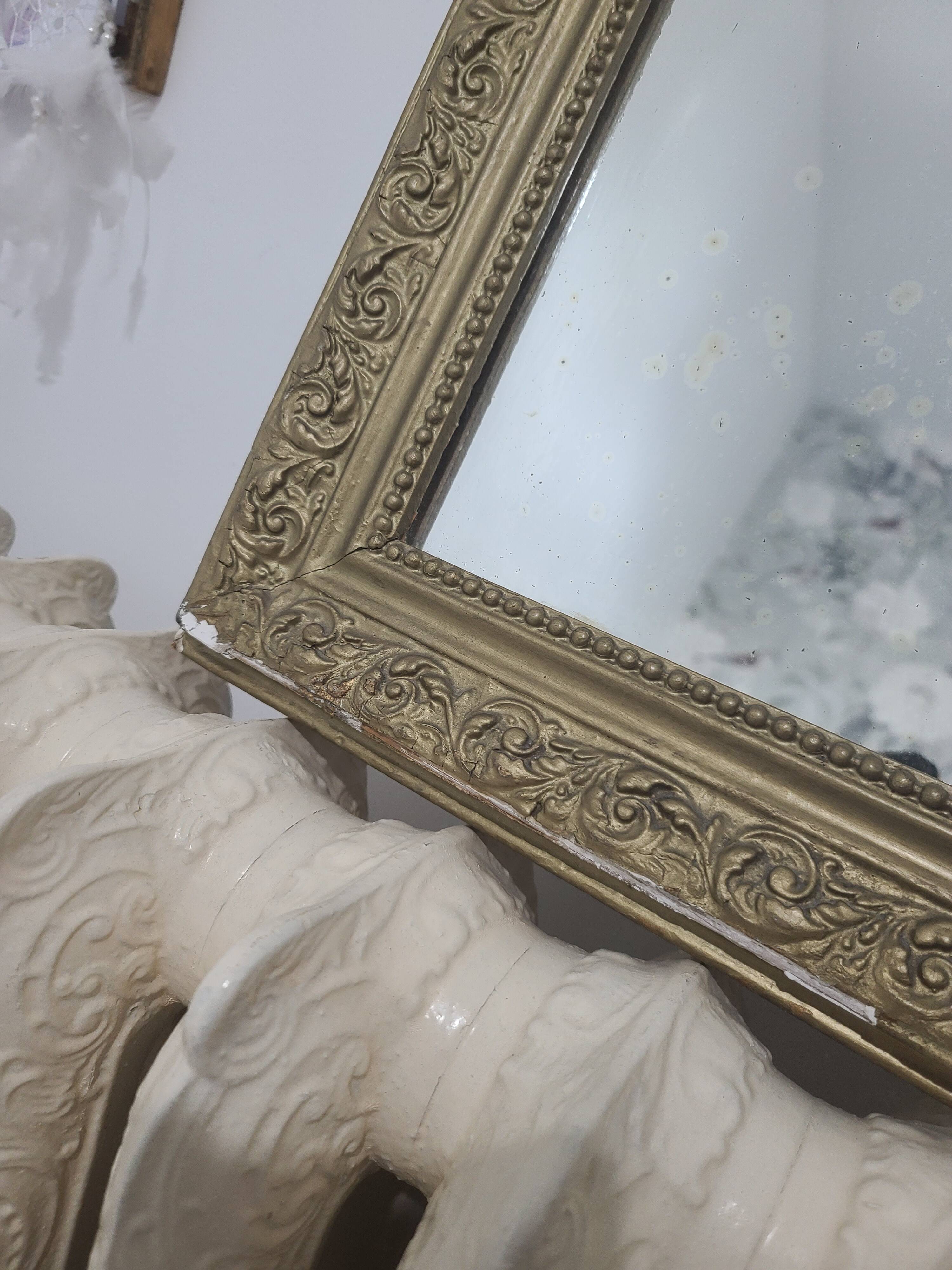 Miroir Doré Style Ancien / Louis Philippe - Arrière Rond