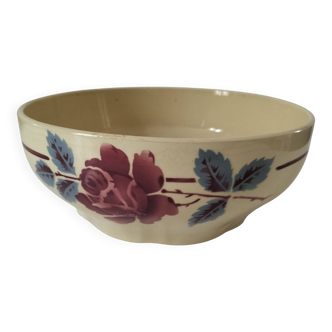 Antique Hamage & Moulin des Loups salad bowl, floral decoration