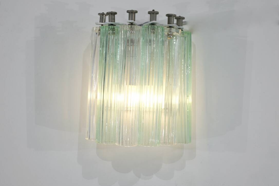 Pair of Murano glass wall sconces, Italy, 1960s.
