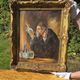 Vintage Mid-Century Alchemist Oil Painting