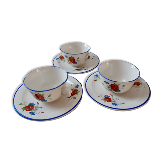 Lot of 3 coffee cups / Tea Salins 50s