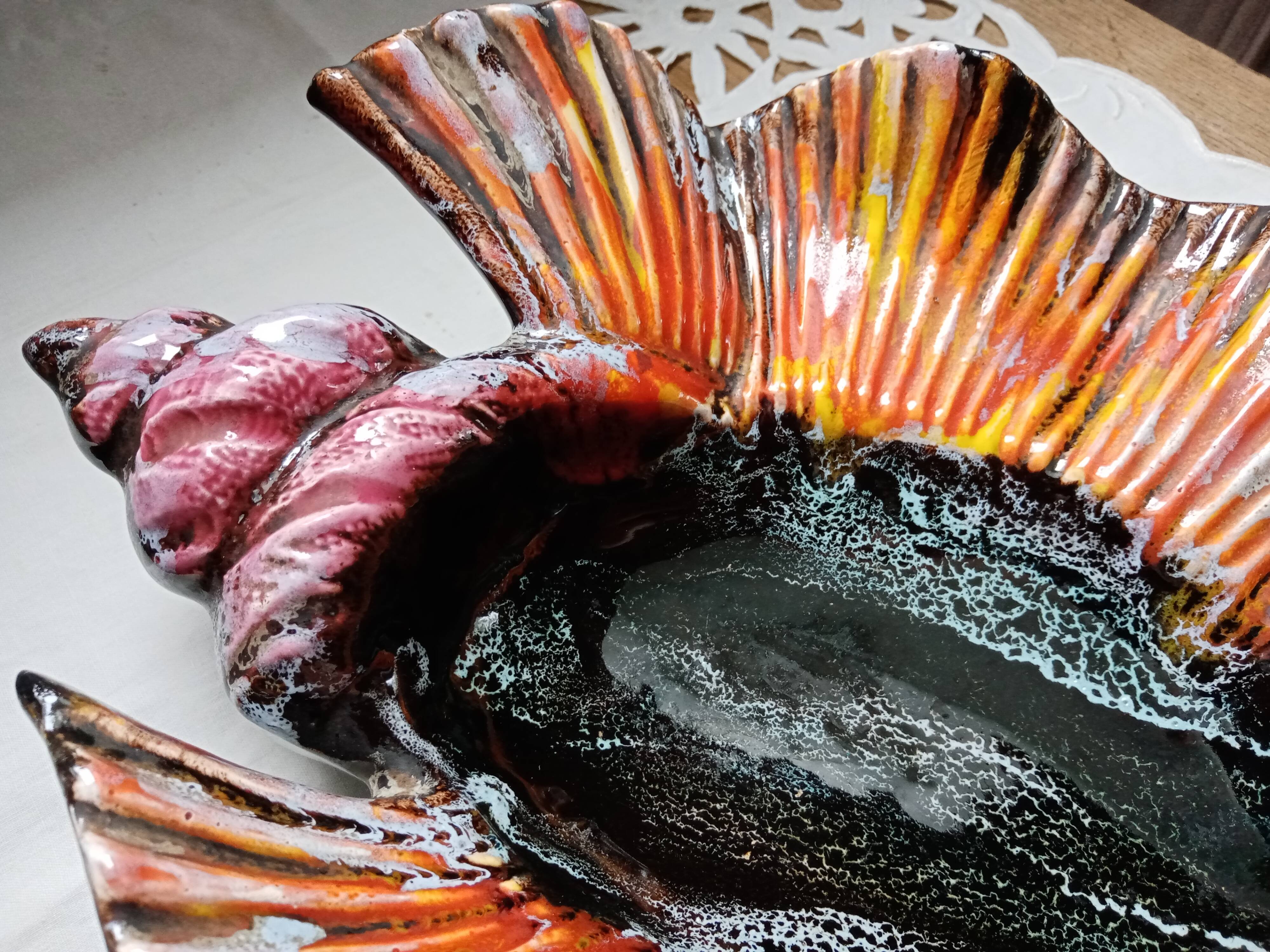 Large shell-shaped dish 1950s - 1960s