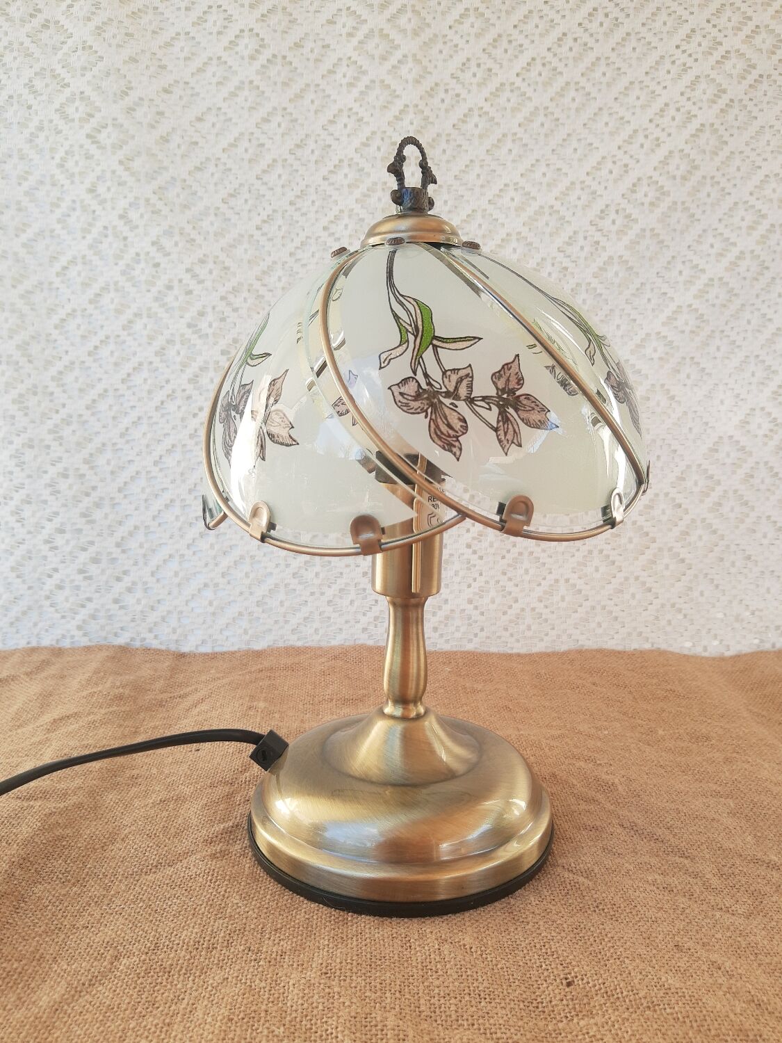 Touch table lamp vintage floral patterns