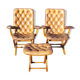 Paire de fauteuils cuir de style chesterfield