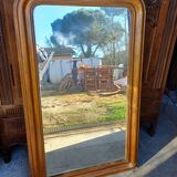 Napoleon III mirror in wood and gilded stucco