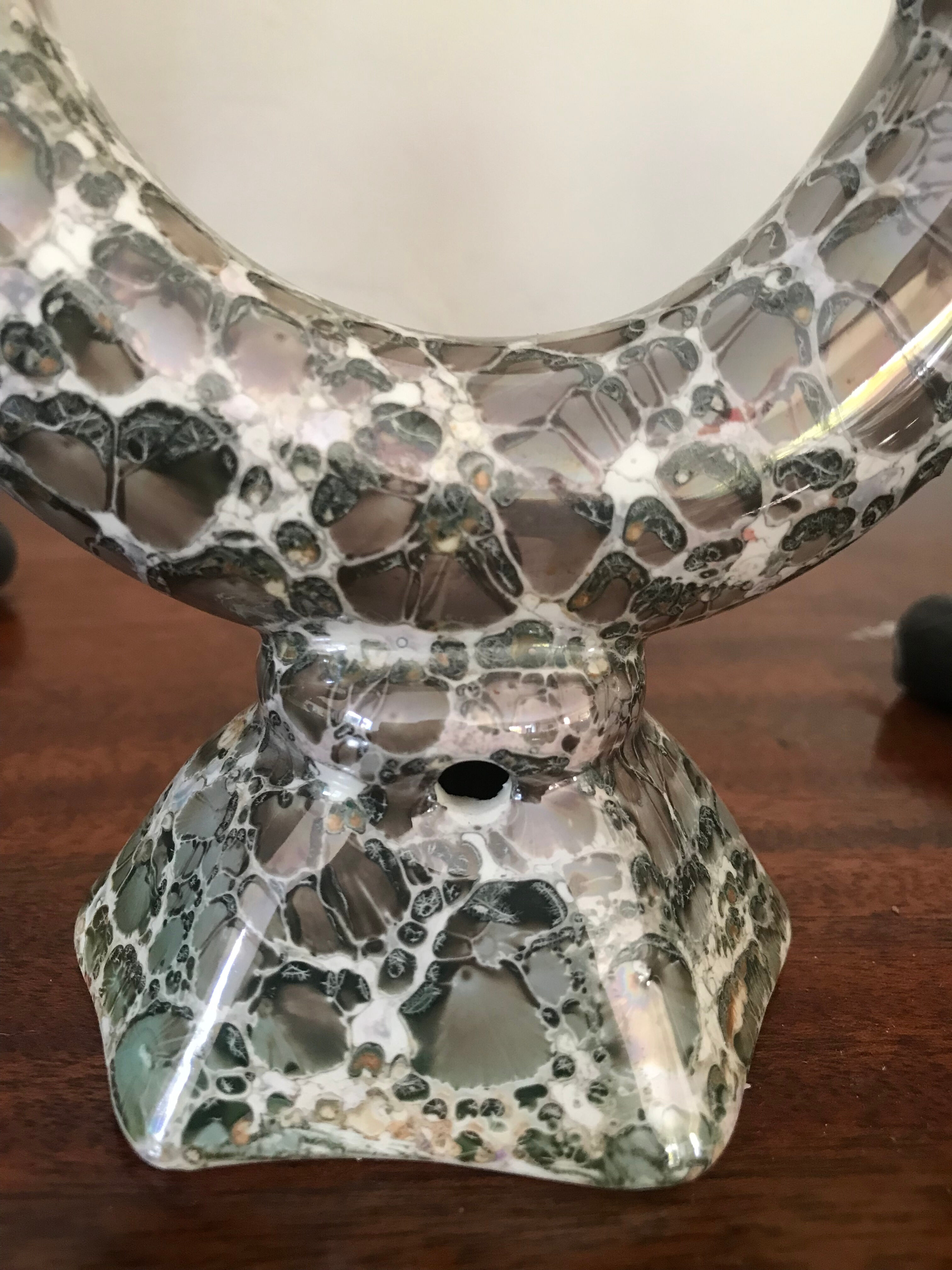 Pair of Val d'or ceramic candle holders
