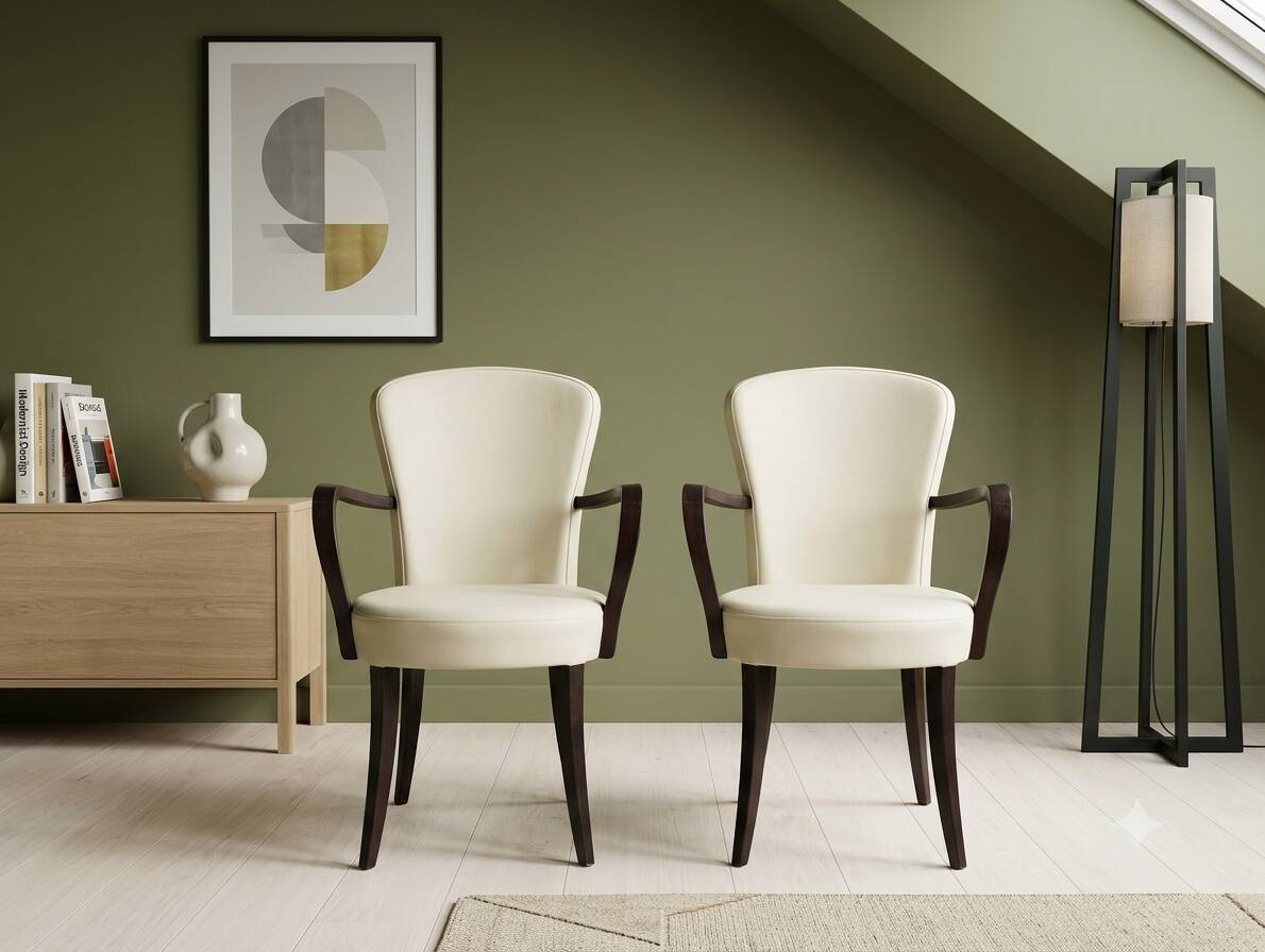 Paire de fauteuils Montbel Euforia 00121 en cuir – Made in Italy