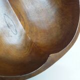 Coupe à fruits en teck sculptée à la main