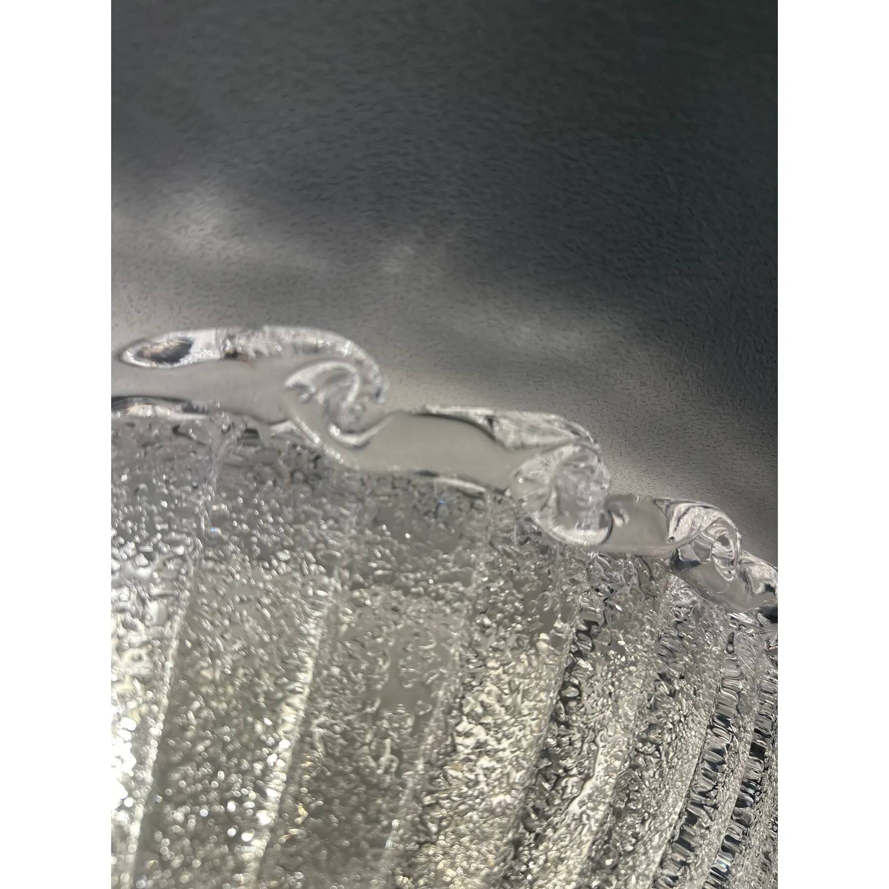 Traditional Italian White "Graniglia" Murano Glass Flush Mount in 70' Style