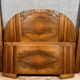 Art Deco fan in walnut – Decorated with stylised flowers