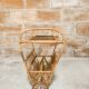 Rattan magazine holder, glass top