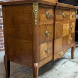 Transitional style inlaid chest of drawers
