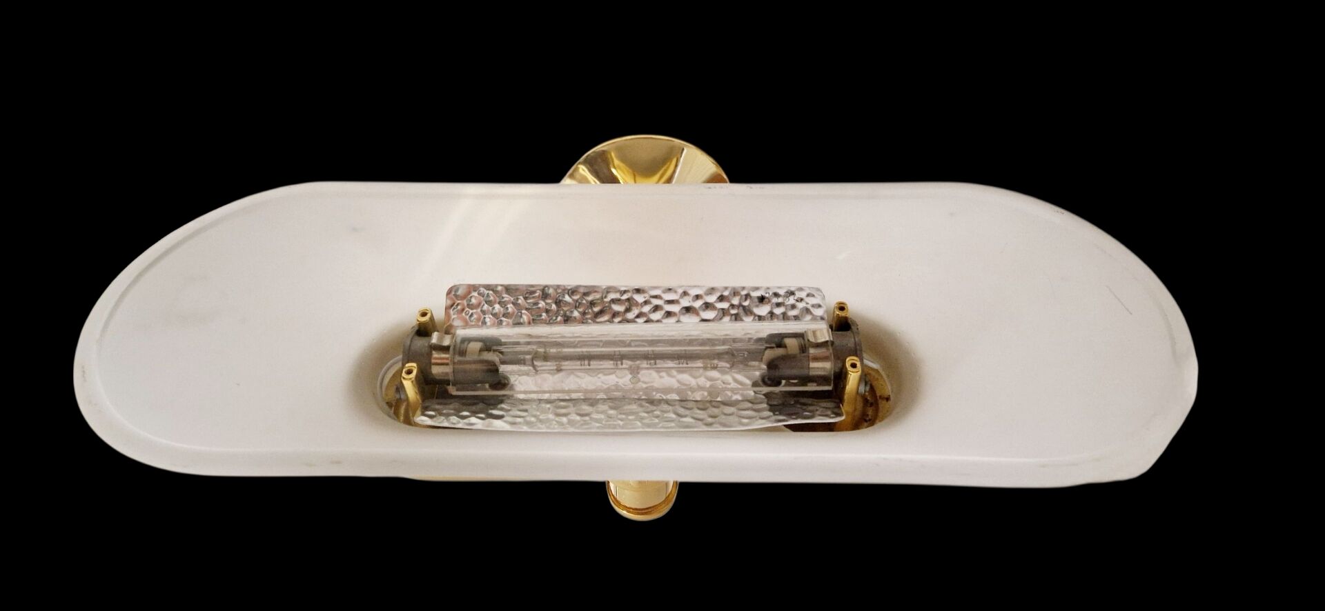 Jill Wall Light – Italian Design Arteluce 1980 – Brass & Opaline Glass