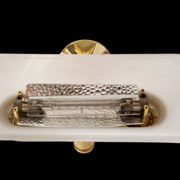 Jill Wall Light – Italian Design Arteluce 1980 – Brass & Opaline Glass