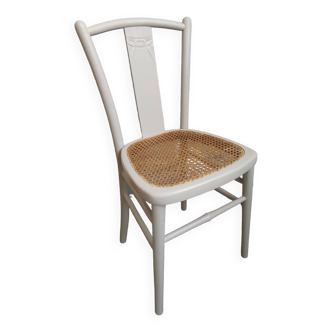 Cane and wood chair