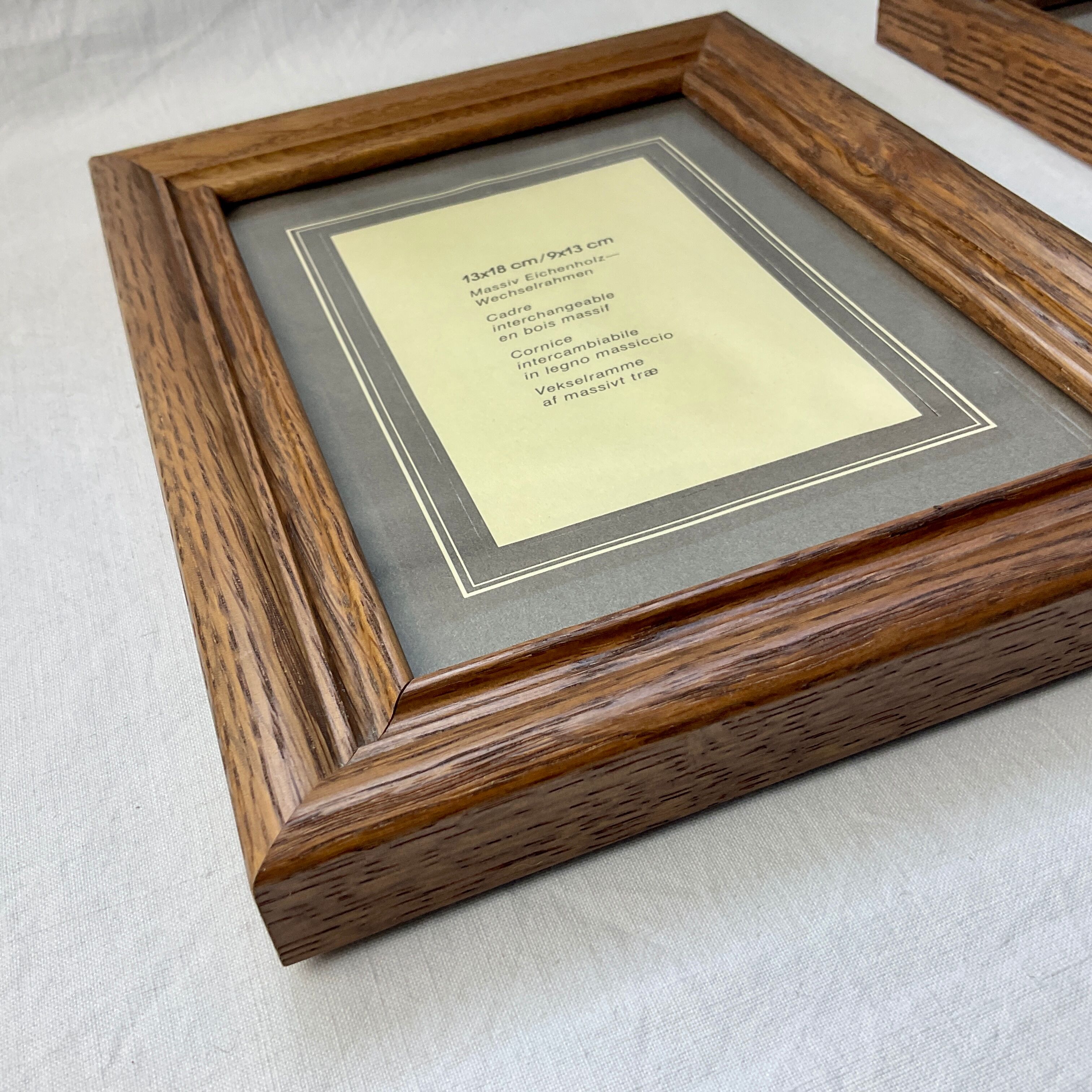 Set of 2 old frames in solid oak