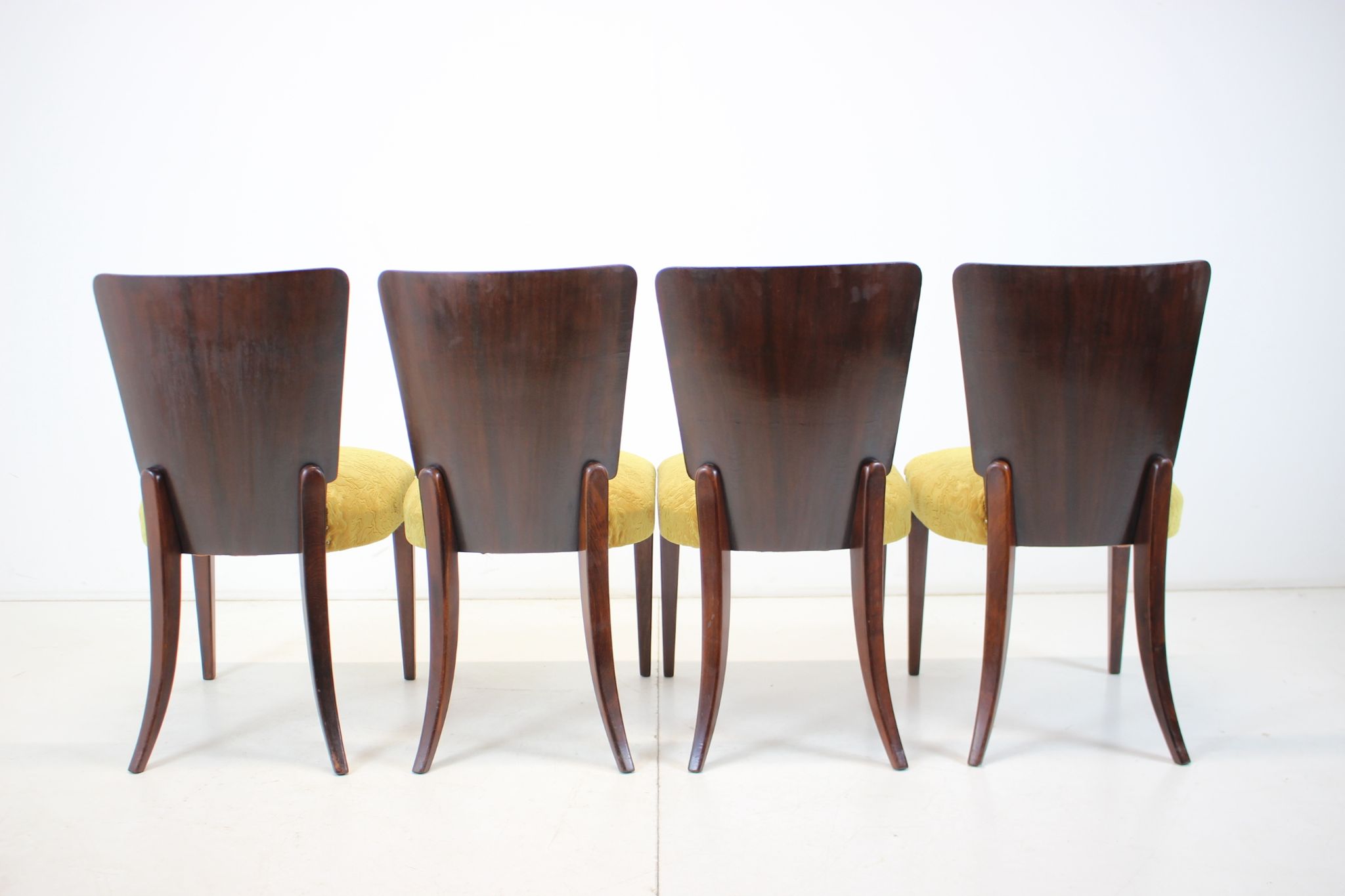 4 art deco dining chairs h-214 by Jindrich Halabala for Up Závody, set of 4