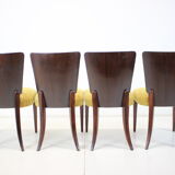 4 art deco dining chairs h-214 by Jindrich Halabala for Up Závody, set of 4