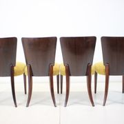 4 art deco dining chairs h-214 by Jindrich Halabala for Up Závody, set of 4