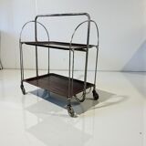 Vintage folding side table / bar cart / side table
